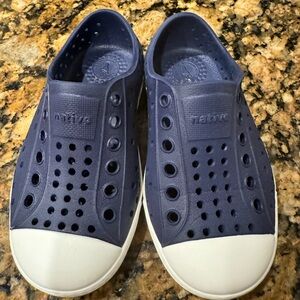 Natives shoes. Unisex size C7. Worn one time. Like new. Navy.